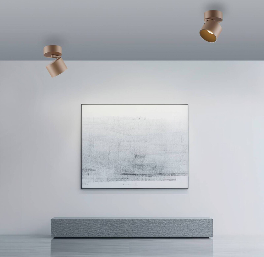 PURE LED-downlight Cup, bronsefarget, Ø 9,5 cm, metall