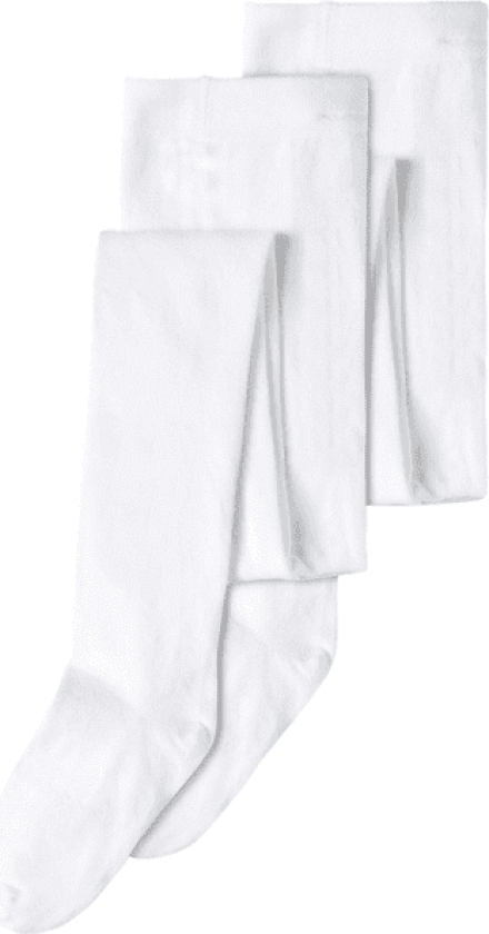 Name It Nknpantyhose 2-pack strømpebukse, Bright White