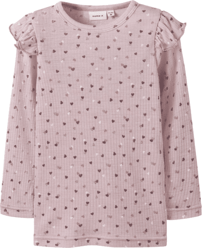 Name It Nmfwomi genser i ull/modal småbarn, Shadow Gray