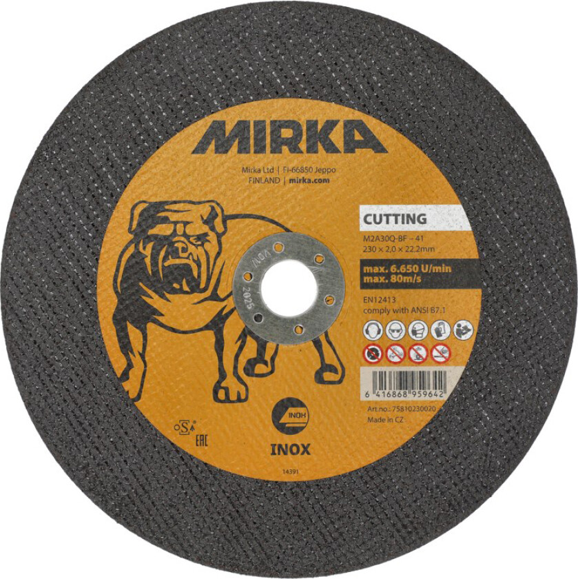 INOX skæreskive, 2,0x230mm