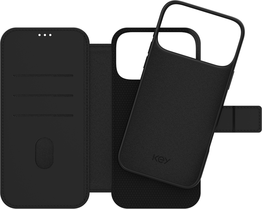 Unstad Lommebokdeksel iPhone 17 Pro Max Svart