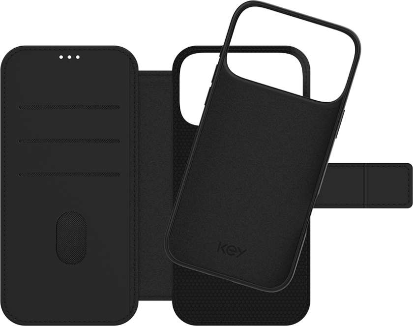 Unstad Lommebokdeksel iPhone 17 Pro Svart