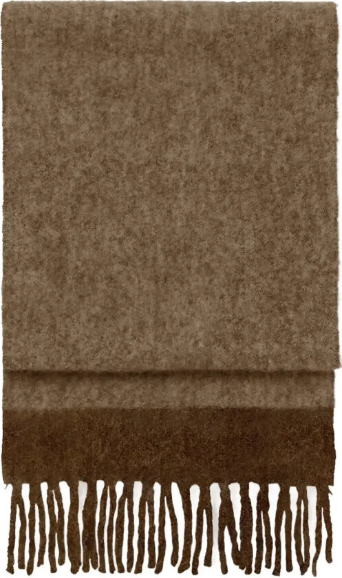 Day Lux Wool Block Scarf - Brown - ONE SIZE