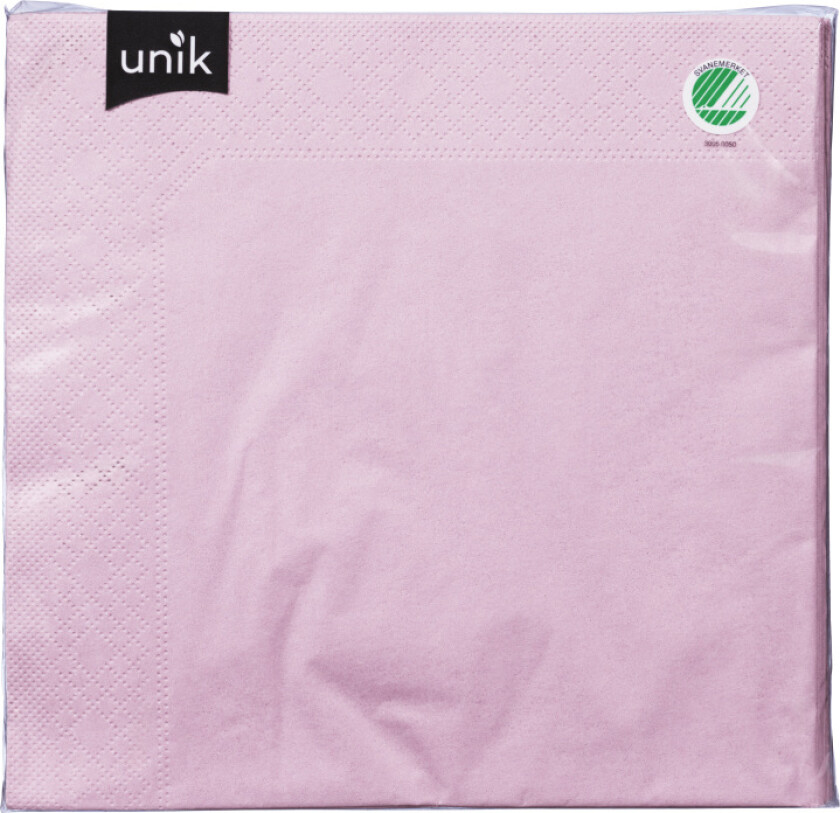 Serviett Middag Rosa 50stk