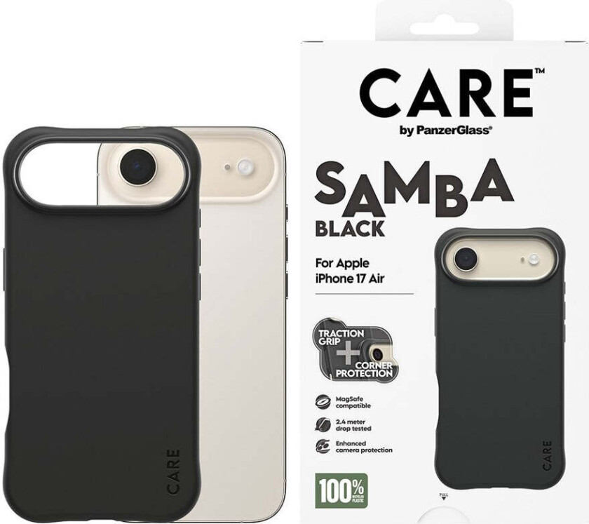 PanzerGlass CARE iPhone Air Fashion MagSafe deksel (sort)