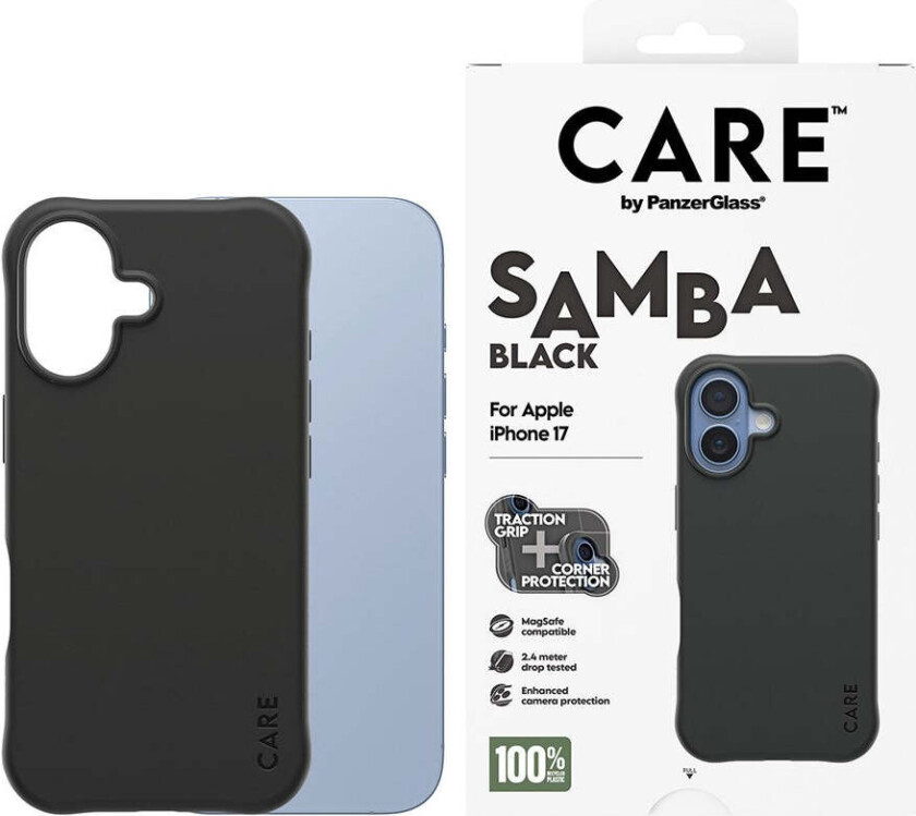 PanzerGlass CARE iPhone 17 Fashion MagSafe deksel (sort)