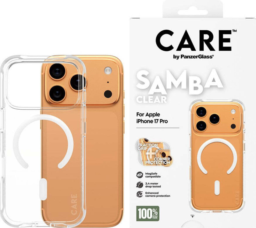 PanzerGlass CARE iPhone 17 Pro Fashion MagSafe deksel (gjennomsiktig/hvit)