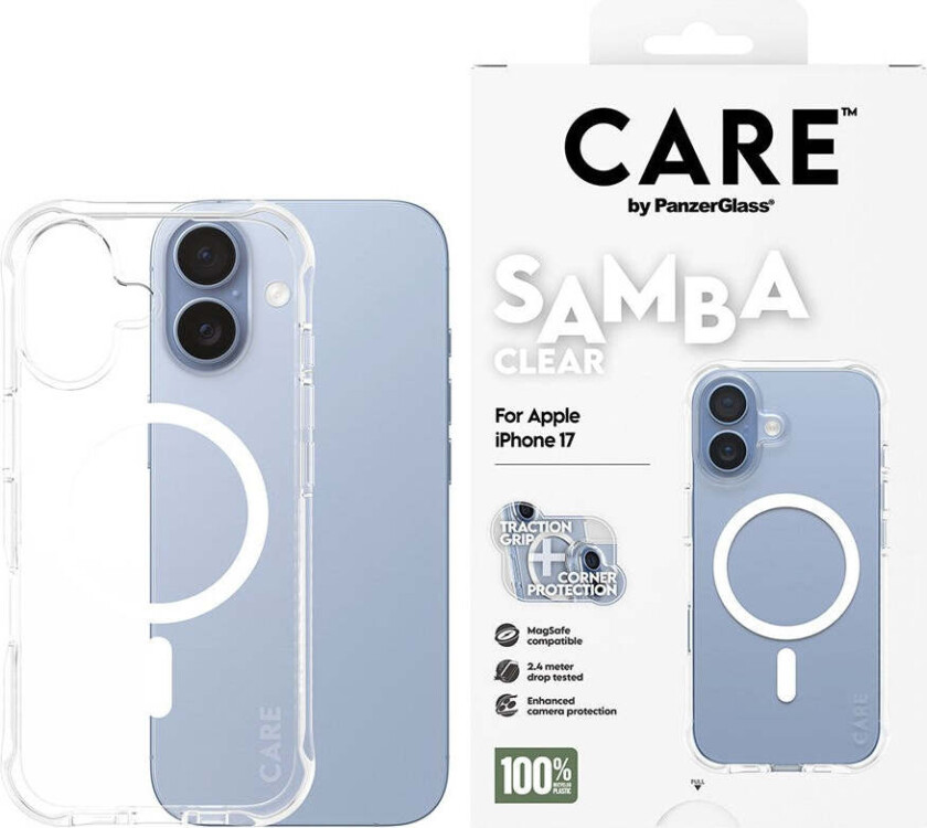 PanzerGlass CARE iPhone 17 Fashion MagSafe deksel (gjennomsiktig/hvit)
