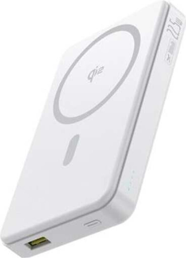 Airpow2 Qi2 Magnetic 22.5W Nødlader - Hvit - 10000 mAh