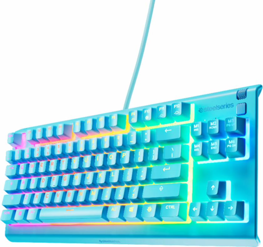 Apex 3 TKL Aqua - Gamingtastatur - Uten numpad - Nordisk - Blå