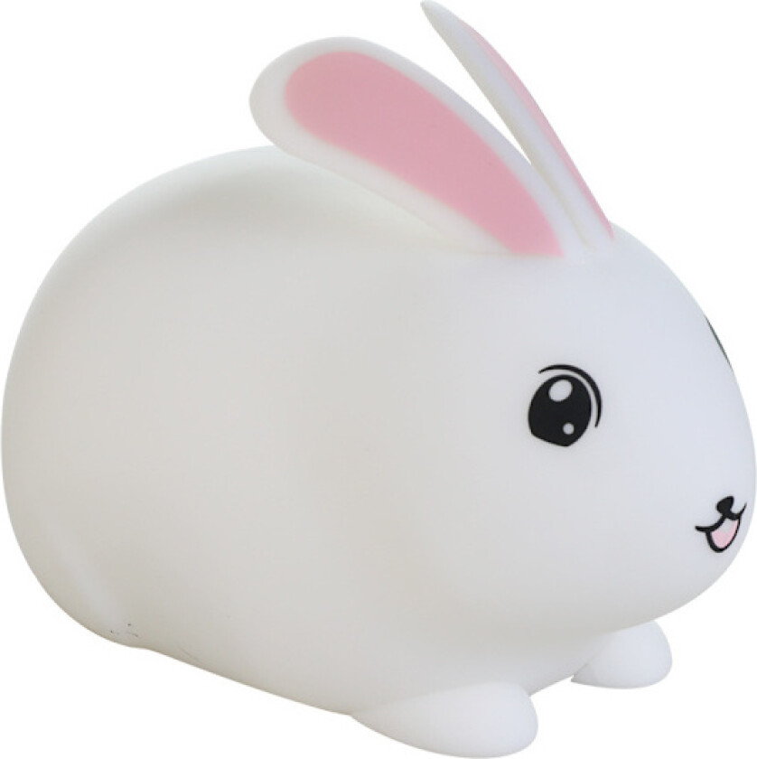 Kanin Nattlampe 7-Farger: Myke Silikon Nattlamper med Oppladbar, Bærbar Timerfunksjon Lampe, Trådløs Nattlampe