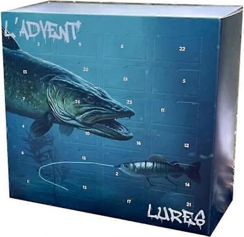 /NN/LADVENTLURES 2024, Fiske-Adventskalender, Fiskeagn Julegaver Parker