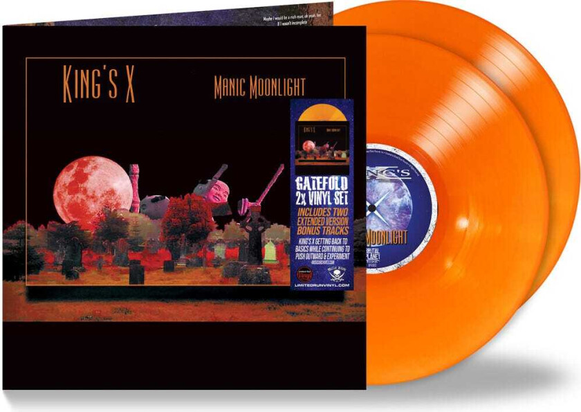 King's X Manic Moonlight Orange LP/Vinyl