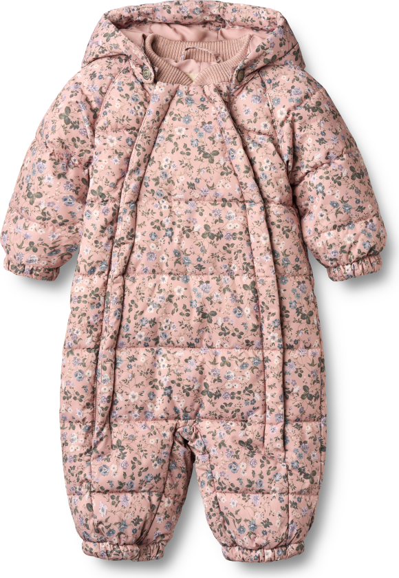 Edem Baby Puffer Coverall Rose Powder Flowers Rose Powder Flowers 3-6 months Rosa 3-6 måneder kvinne