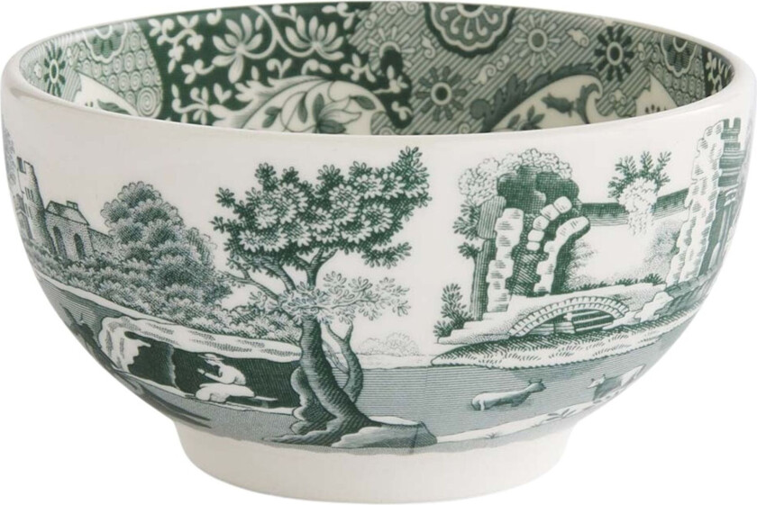 Heritage Green Italian skål 11 cm, grønn/hvit