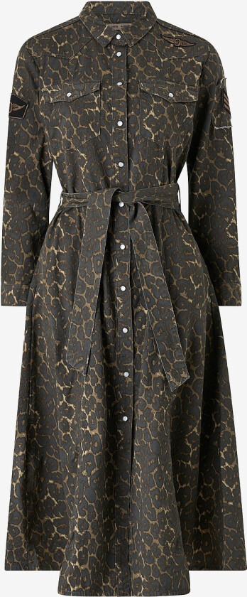 Maxikjole Foxy Leopard Long Dress - Grå