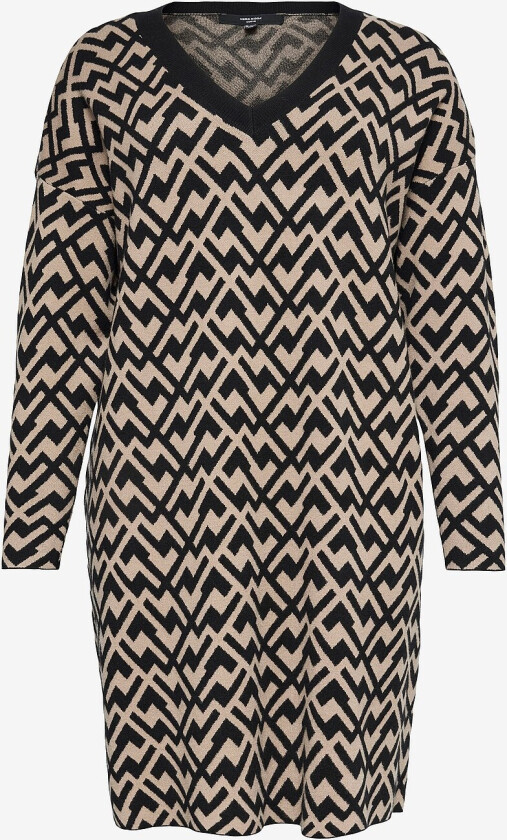 Kjole vmCaria LS V-nck Batwing Short Dres - Svart