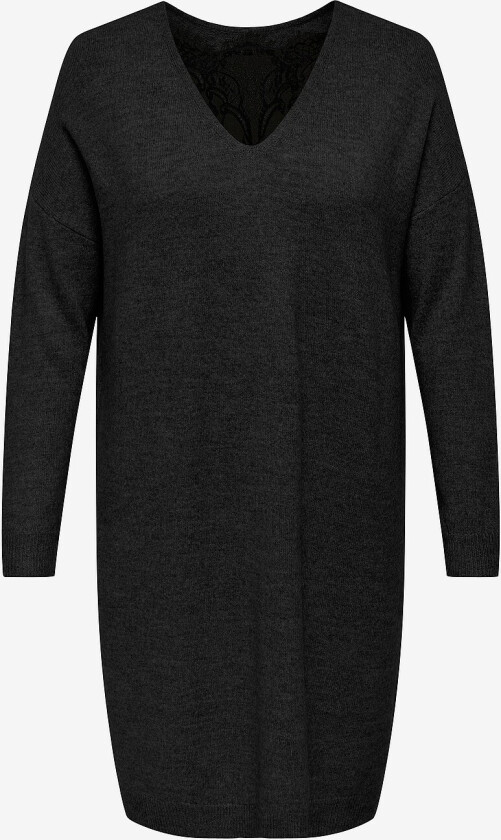 Kjole carAdele LS Lace Mix O-neck Dress - Svart