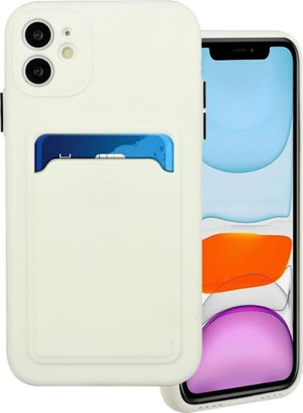 Card Holder Deksel til iPhone 12 - Hvit