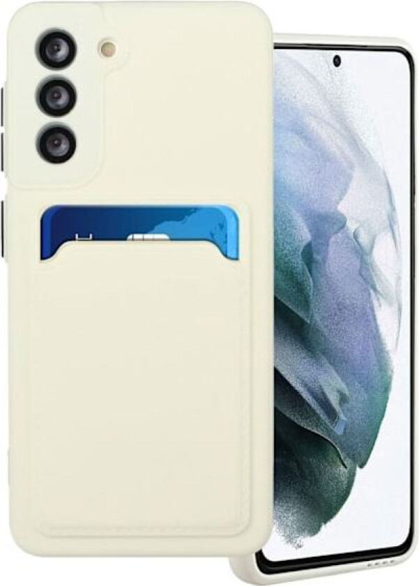 Card Holder Deksel til Samsung Galaxy S21 - Hvit