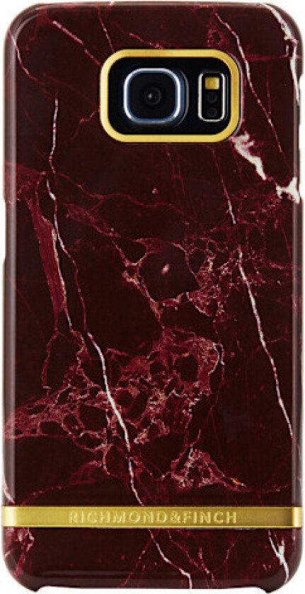 Deksel til Samsung Galaxy S6 - Rød Marmor
