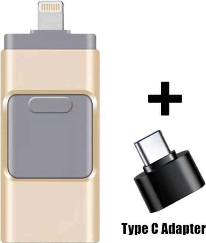 4-i-1 USB I Flash Drive Disk Lagringsminne for iPhone iPad PC iOS Android (128GB)
