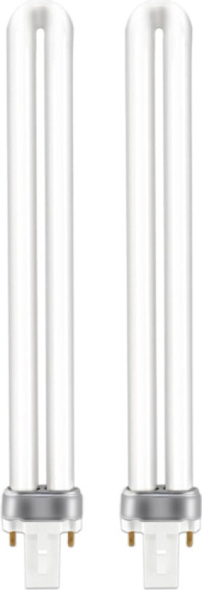 G23 2-pinners 11W kompakt lysrør, nøytral hvit 6500K, energibesparende, øyebeskyttelse, ikke-dimbar, 2 stk