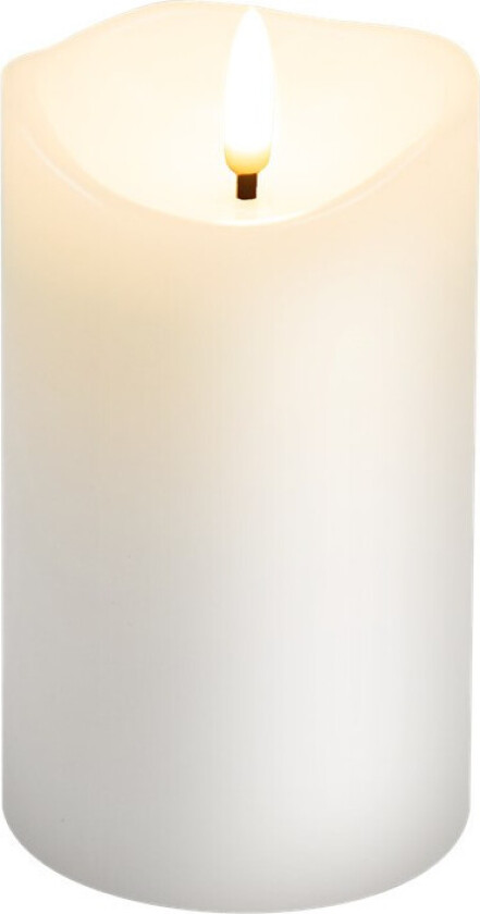 Voks LED-lys - Hvit - 7.5x12.5cm