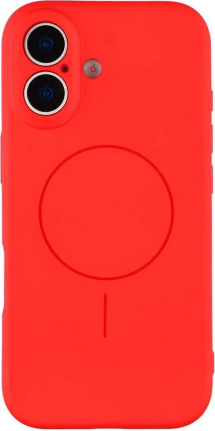 iPhone 17 Fleksibelt Plast Deksel med Fôr Innvendig – MagSafe Kompatibel – Rød