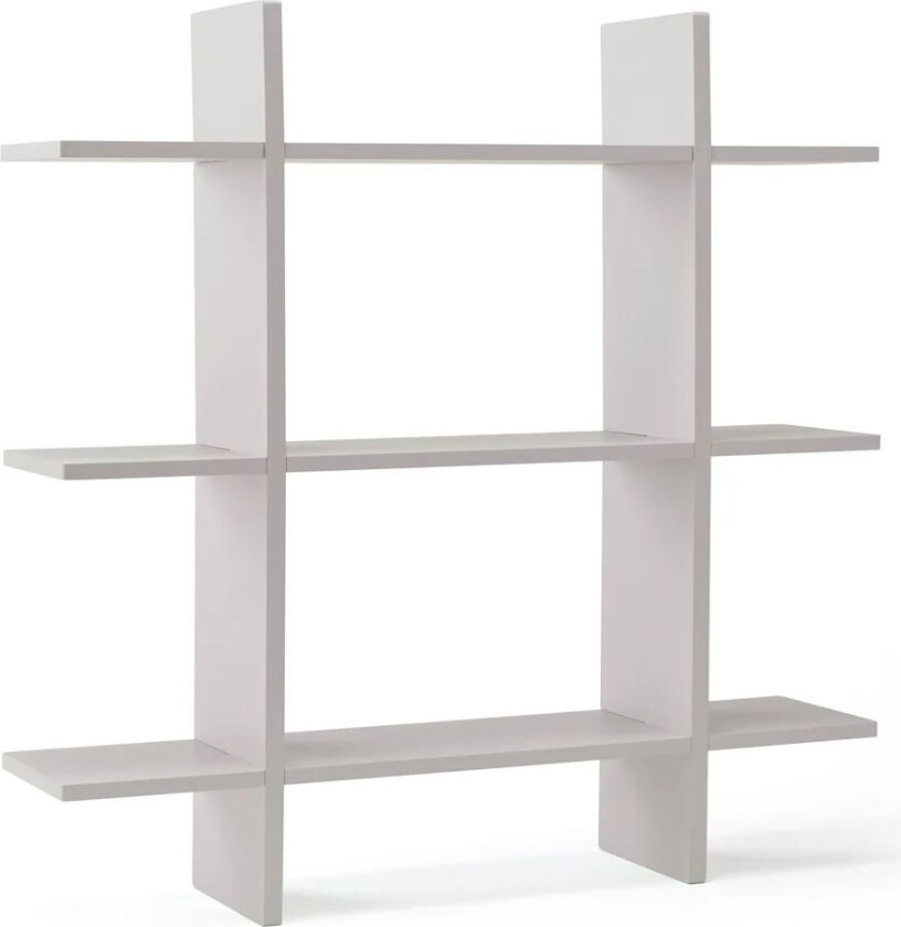 Star vegghylle 3 hylleplater Grå