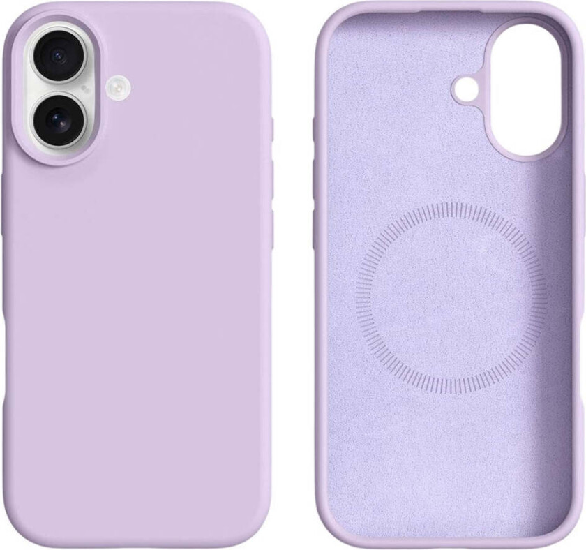 iPhone 16 2-i-1 Silikon & Hard Plast Deksel - MagSafe Kompatibel - Lilla