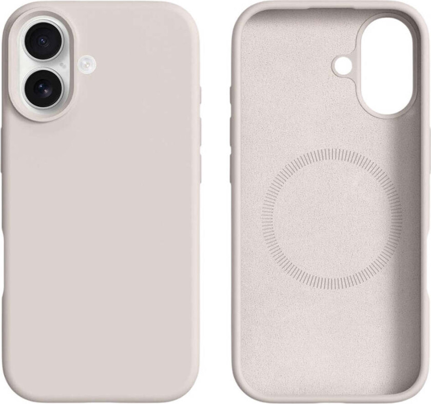 iPhone 16 2-i-1 Silikon & Hard Plast Deksel - MagSafe Kompatibel - Beige