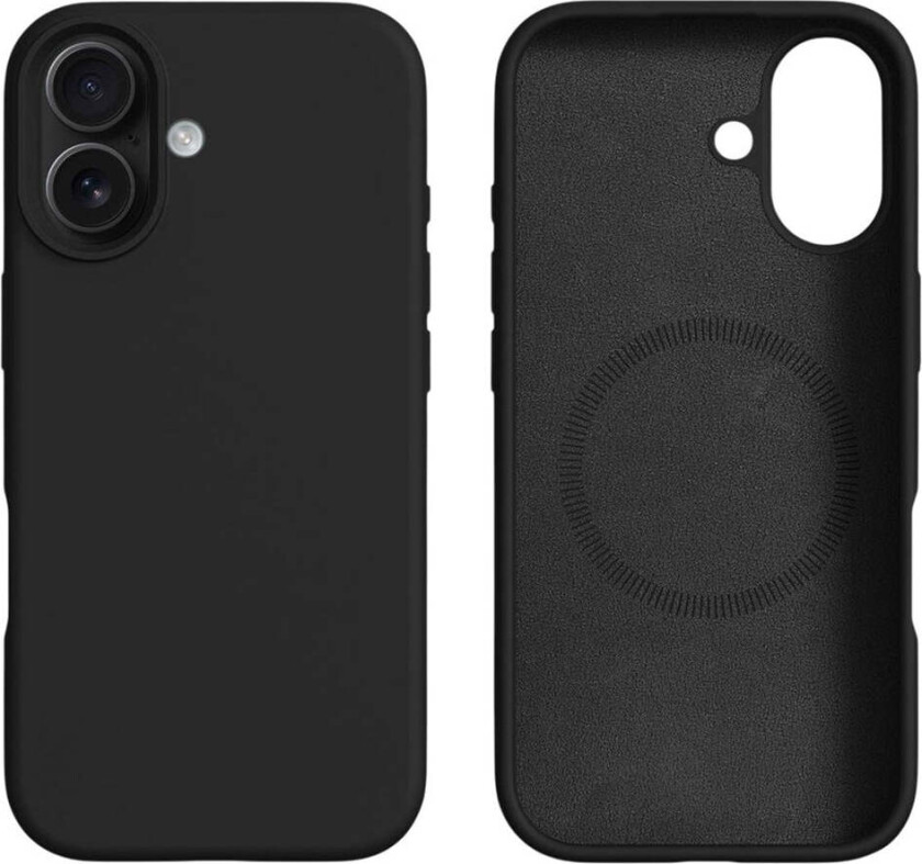 iPhone 16 2-i-1 Silikon & Hard Plast Deksel - MagSafe Kompatibel - Svart