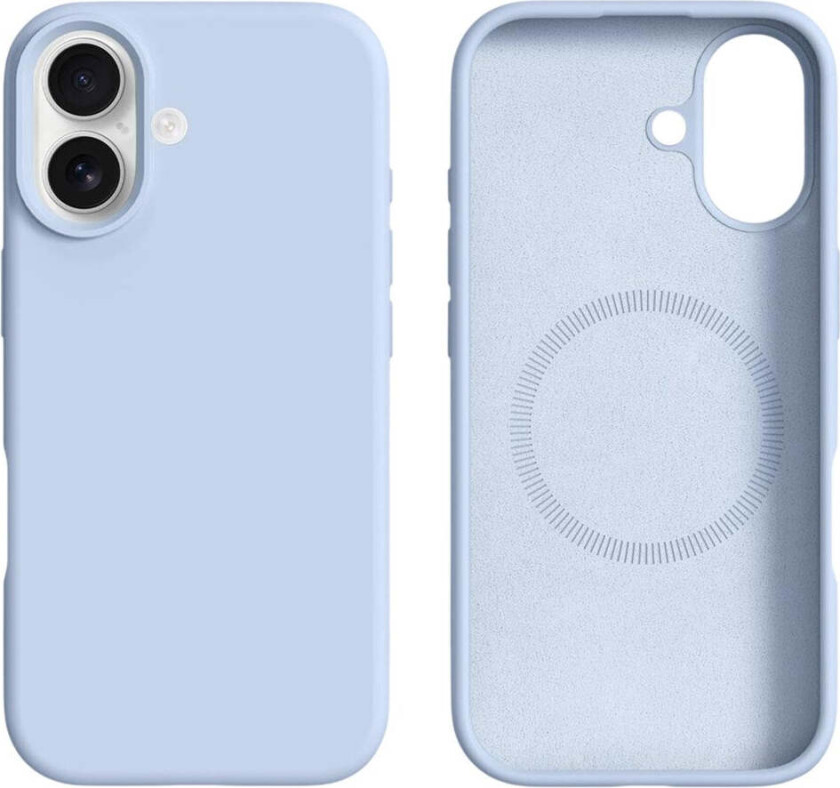 iPhone 16 2-i-1 Silikon & Hard Plast Deksel - MagSafe Kompatibel - Lysblå