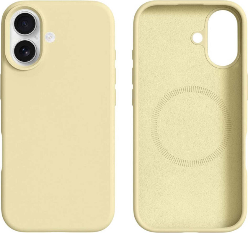 iPhone 16 2-i-1 Silikon & Hard Plast Deksel - MagSafe Kompatibel - Gul