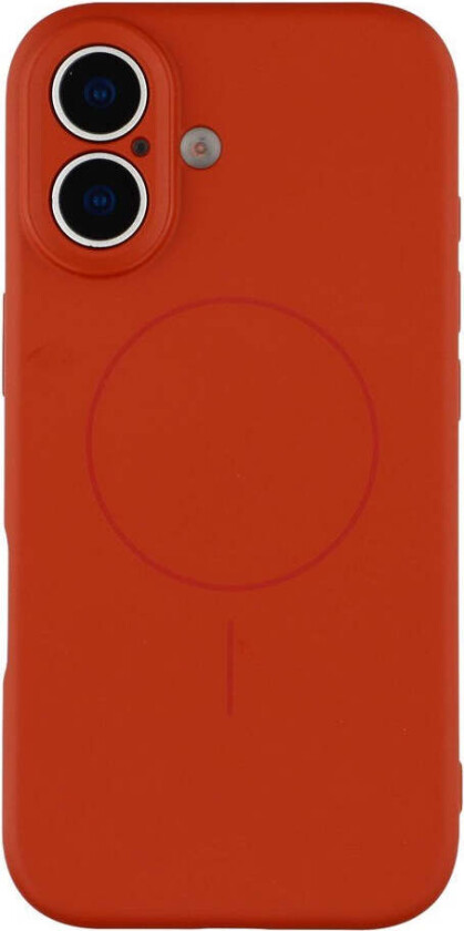 iPhone 17 Fleksibelt Plast Deksel med Fôr Innvendig – MagSafe Kompatibel – Mørkerød