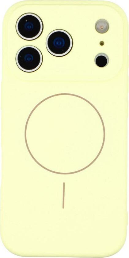iPhone 17 Pro Fleksibelt Plast Deksel med Fôr Innvendig – MagSafe Kompatibel – Gul