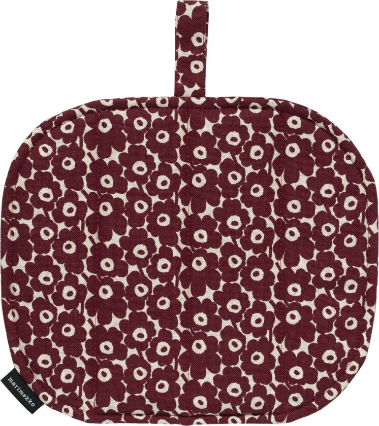 Pikkuinen Unikko gryteklut 21,5x21,5 cm Linen-burgundy