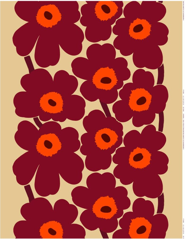 Unikko voksduk Vanilla-wine red-red