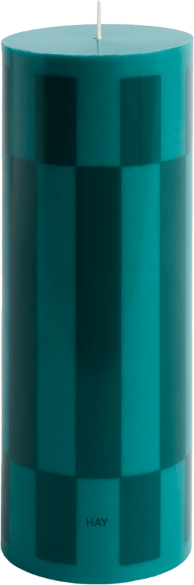 Bilde av Column Candle kubbelys large 25 cm Green-dark green