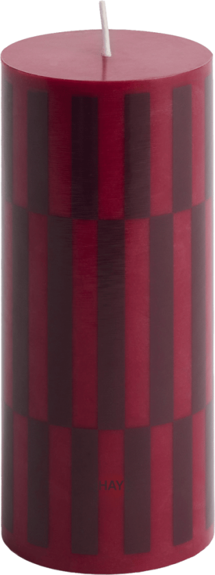 Column Candle kubbelys small 15 cm Wine-bordeaux