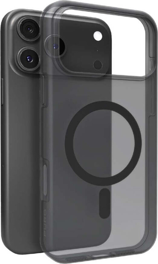 iPhone 17 Pro Max PURO DAYLIGHT Silikon Deksel - MagSafe Kompatibel - Gjennomsiktig / Svart