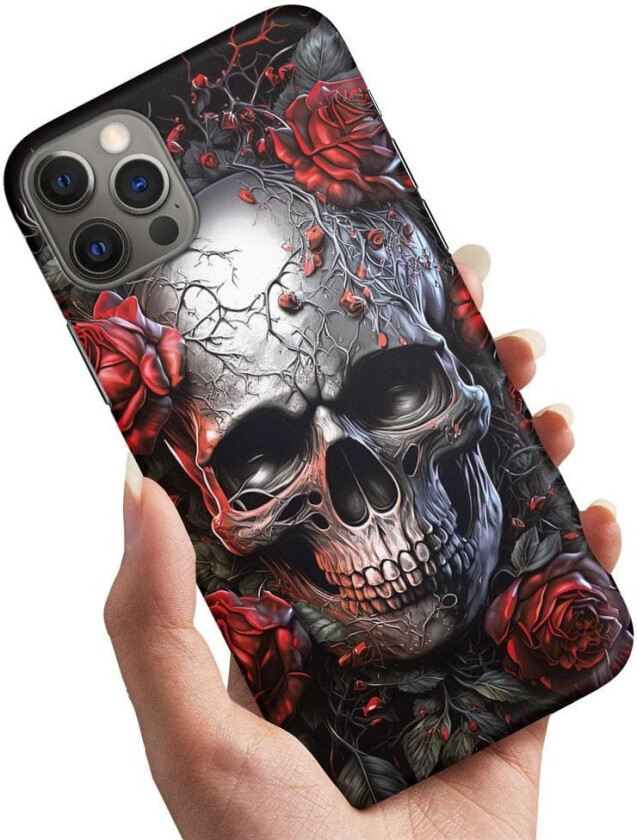 iPhone 12 Mini - Deksel/Mobildeksel Skull Roses