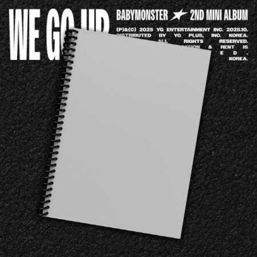 BabyMonster We Go Up Go Version incl. 72pg Photobook, Folded Poster, 6 Selfie Photocard, Bookmark + Logo Stickers KPop CD