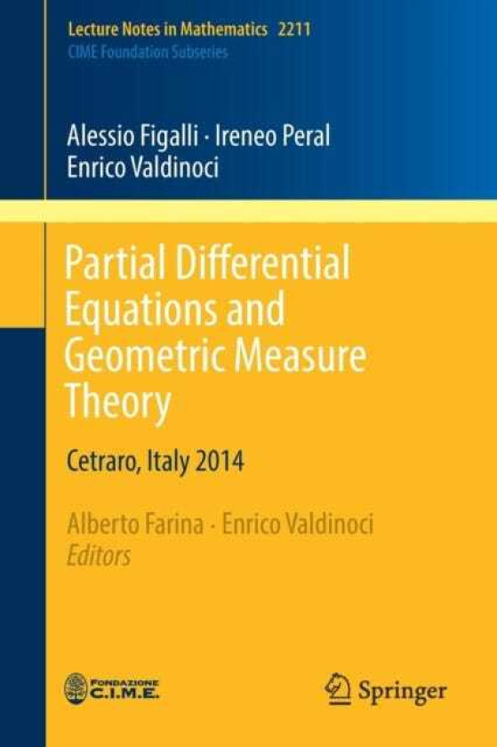Partial Differential Equations and Geometric Measure Theory Cetraro, Italy 2014