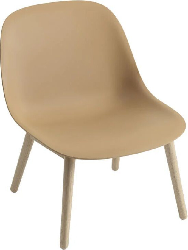 Fiber loungestol wood base ochre, eikeben