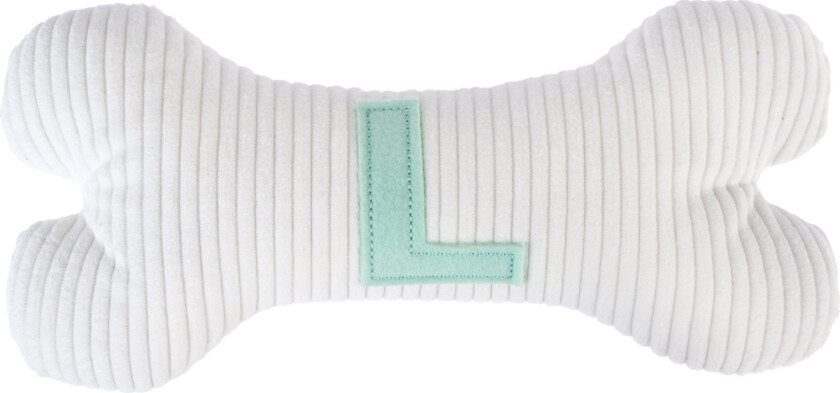 plysjknoke med initial L – l 26 x b 12 x h 5,5 cm