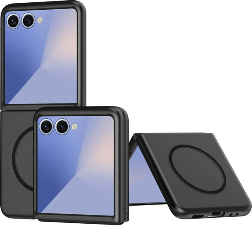 Samsung Galaxy Z Flip7 Matt Hardt Plast Deksel - MagSafe Kompatibel - Svart