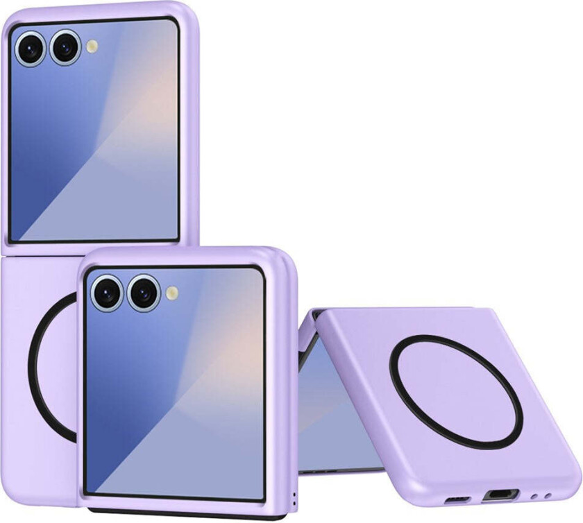 Samsung Galaxy Z Flip7 Matt Hardt Plast Deksel - MagSafe Kompatibel - Lilla