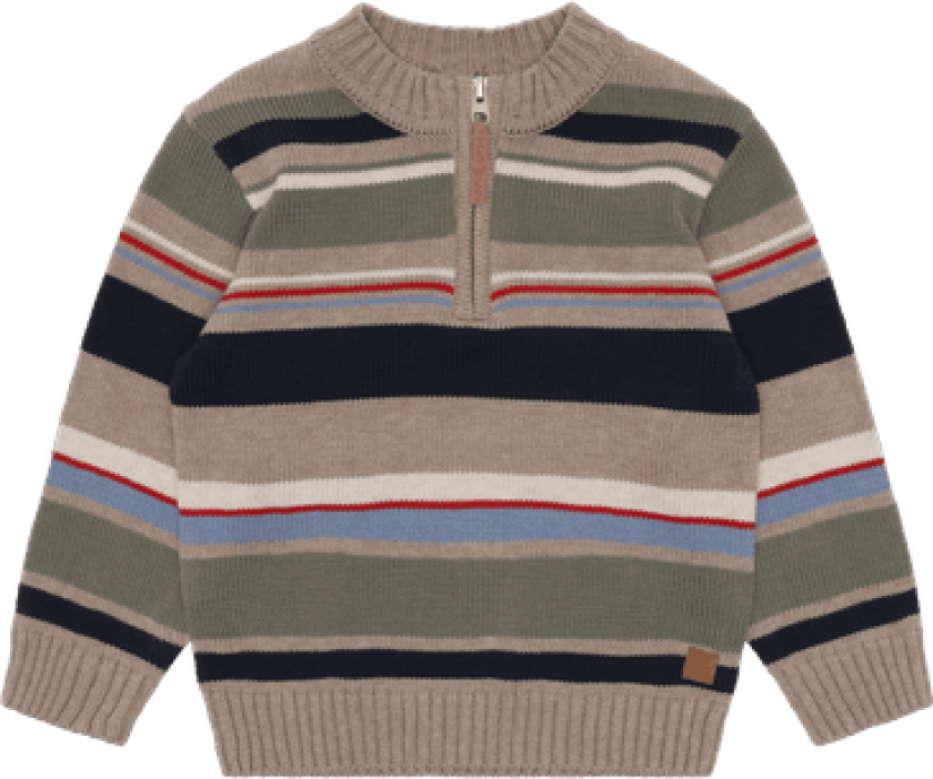 Pelle KnitStripe Strikke Genser Biscuit